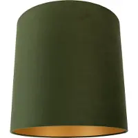 QAZQA Samt Lampenschirm Grün 40/40/40 mit goldener Innenseite