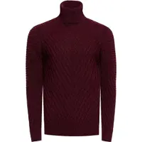 Rusty neal Feinstrick mit V-Muster Rollkragen-Pullover