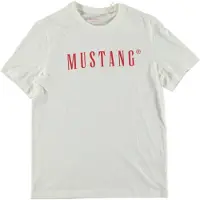 Mustang T-Shirt "T-Shirt Style Austin 1er Pack", Herren, Gr. S, weiß, Obermaterial: 100% Baumwolle CO(Bio)., Shirts T-Shirt