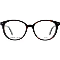 Tommy Hilfiger Runde Damen Dunkle Havanna Brille