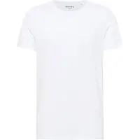 Mustang T-Shirt "Allen", Herren, Gr. S, weiß, Jersey, Obermaterial: 95% Baumwolle, 5% Elasthan, Basic, Rundhals, Shirts T-Shirt