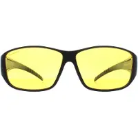 Montana Rectangle Unisex Matte Schwarz Gelb Polarized FO4 Fit Over Glasses Night Driving Sunglasses