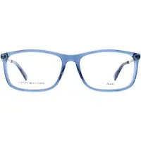 Tommy Hilfiger Rechteckige Unisex-Brille Transparent Blau