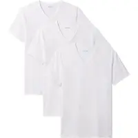 Calvin Klein Lv00nb4186 Kurzarm-unterhemd Mit V-ausschnitt 3 Einheiten