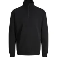 Jack & Jones Sweatshirt "JJEBRADLEY SWEAT HALF ZIP NOOS", Materialmix, relaxed fit
