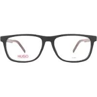 HUGO BOSS HG 1005 Herren-Brille inkl. Gläser Vollrand Quadratisch Metall-Gestell 55/18/145, schwarz