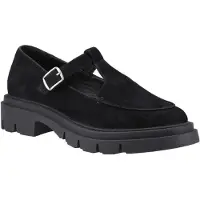 Hush puppies Nella T-Bar Wildleder Damen Schuhe in Schwarz
