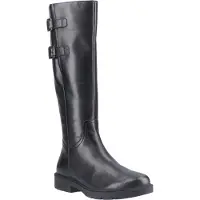 Hush puppies Tallulah Leder Damenstiefel Schwarz