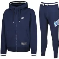 Nike Air Herren Zip durch Trainingsanzug Set voll in Marine