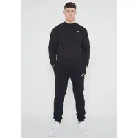 Nike Herren Club Fleece Full Trainingsanzug Set Schwarz