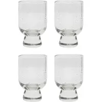 House Doctor HDRich Trinkglas 12 x 8 cm Blasenglas 4er-Set - , Transparent, Glas