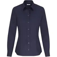Seidensticker Hemdbluse , Damen, Gr. XXL (44), dunkelblau, 100% Baumwolle, unifarben, regular fit, ohne Ausschnitt, Blusen Hemdbluse, 1/1 Kragen Uni