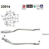 As Katalysator für CHRYSLER 4881124AC 52010542