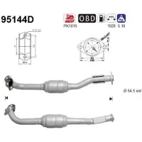 As Katalysator für TOYOTA 1741030140 95144D