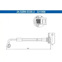 Ate Bremsschlauch 24.5298-0330.3 für Hyundai I10 II