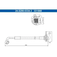 Ate Bremsschlauch 24.5298-0334.3 für Hyundai I10 II