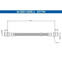Ate Bremsschlauch 24.5201-0285.3 für Volvo 240