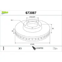 Valeo Bremsscheibe COATED 673087