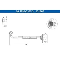 Ate Bremsschlauch 24.5298-0335.3 für Hyundai I10 II