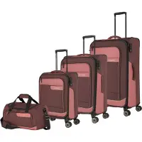 Travelite Trolleyset "VIIA S/M/L und Reisetasche" Kofferset Reisegepäck mit erweiterbarem Volumen und TSA Schloss