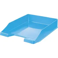 HAN Ablagekorb Klassik, für Format A4/C4, mit Beschriftungsfeld, stapelbar, B 255 x T 348 x H 65 mm, Kunststoff, hellblau, 10 Stück