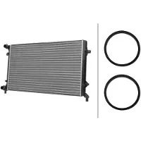 Hella 8MK 366 301-321 Kühler Wasserkühler Motorkühler für VW GOLF VI (5K1) Golf V Schrägheck (1K1) TOURAN (1T1, 1T2) GOLF PLUS (5M1, 521) Eos
