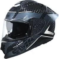 SMK-Link Titan Carbon Nero 06 Grau Weiß Integralhelm Größe L