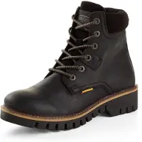 Camel active Schnürstiefel mit Profilsohle in Schwarz | Gr.: 41