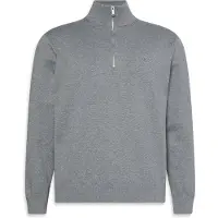 Calvin Klein Herren Pullover & Cardigans Ls Supima Qz Sweater 12gg - Grijs - Größe M
