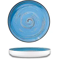 Wilmax Teller 28 cm Blau Porzellan, 3er Set