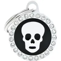 My Family Runde Glam-totenkopf-haustiermarke