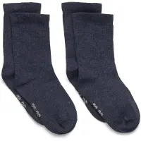 Minymo Socken - 2er-Pack - Blue Nights Melange - - 23/26 - Socken