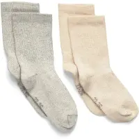 Minymo Ankle Sock Solid 2-pack light grey melange (130) 23\\26