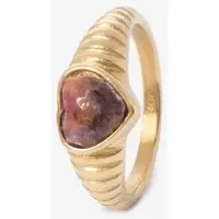 Sissy-Boy Gold-plated Ring Mit Herz | Größe: 16