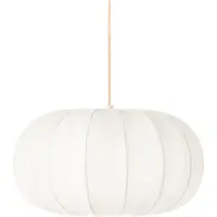 Beliani Hängelampe Weiß mit Nylon Schirm Modernes Design Beleuchtung Hängeleuchte Esszimmer Wohnzimmer Schlafzimmer