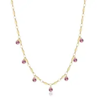 Brosway Sparkling Gold Plated Symphonia Crystal Necklace BYM142