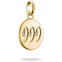 Thomas Sabo Charm-Anhänger Engelzahl 999 Mit Steinen Connect in gold, weiß | Gr.: onesize