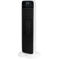 Emerio PTC-Heizlüfter FH-132333 - 15 m² - 2 Heizstufen - Einstellbares Thermostat - Oszillierend - Touch - Timer - Fernbedienung - Schwarz/Weiß