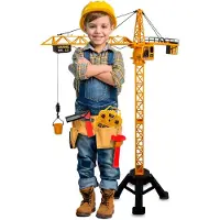 Coppens RC-Kran "Turmdrehkran Crane XXL 128 2,4GHz", gelb, Fernlenkfahrzeuge, KinderB:43cm H:128cm T:70cm, RC-Kran, mit LED Licht, B:43cm H:128cm T:70cm