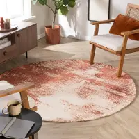 Studio Clarice Teppich Abstrakt Rund - Candice Terracotta Ø 80cm
