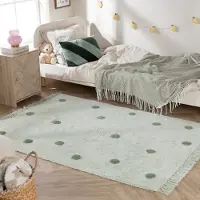 Little Olly Teppich Kinderzimmer - Lou Dots Grün 120x170cm