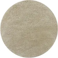 KADIMA DESIGN Teppich uni Beige Ø133 cm - LYNE