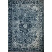KADIMA DESIGN TEPPICH COQUET, im Vintage-Stil, Blau, 120 x 170 cm