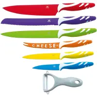 King Messer-Set "FRUTI" inklusive Schäler und mit speziellem Käsemesser