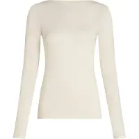 Hunkemoller Super Soft Shirt aus Kaschmir-Mix mit U-Boot-Ausschnitt Weiß