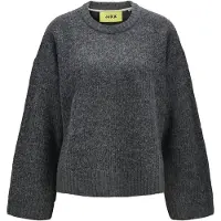 JJXX Damen - Sigga Rundhals-Strickpullover - Dunkelgrau Melange