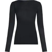 Hunkemoller Super Soft Shirt aus Kaschmir-Mix mit U-Boot-Ausschnitt Schwarz