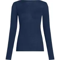 Hunkemoller Super Soft Shirt aus Kaschmir-Mix mit U-Boot-Ausschnitt Blau