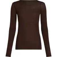 Hunkemoller Super Soft Shirt aus Kaschmir-Mix mit U-Boot-Ausschnitt Braun
