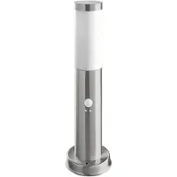 ETT Außenleuchte, Ø75x450mm, Edelstahl, IP44, Bewegungsmelder